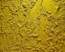 Ich bin das Licht der Welt Hat Jesus von sich selbst gesagt. In der Bibel, Johannes 8,12. Stimmt so! Licht = Gelb = Jesus. 50 cm x 100 cm x 3 cm; Erde und Acryl auf Leinwand; 2018