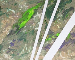 Licht ins Chaos Diese Erd-Acryl-Arbeit ist ebenfalls ein Frühwerk. Streifen oder Linien haben es mir schon seit eh und je angetan. Vielleicht als Wege, Pfade erkennbar,...