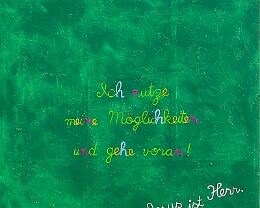 Ich nutze meine Möglichkeiten und gehe voran. Wer erkennt was er gut kann und dieses auch in die Tat umsetzt, nützt seiner Umgebung am meisten. So geht es im Reich Gottes nicht darum meine Pfründe zu...
